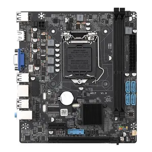 Материнская плата H55M с поддержкой LGA1156(Core i7/i5/i3), процессор с двумя слотами памяти DDR3, PCI-E 8X, графический слот, VGA + HD порты