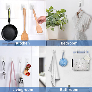 Self Adhesive Door <strong>Wall</strong> Sticky Hanger <strong>Hooks</strong> Suction Waterproof <strong>Wall</strong> Storage Sucker Kitchen Bathroom Transparent <strong>Wall</strong> <strong>Hook</strong> - Product Image 6