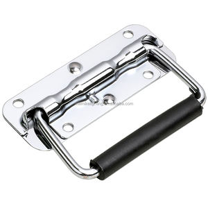 Mini Metal uçuş durumda kabine çelik krom kaplama katlanır kolu müzik kutusu yaylı çekme kolu lityum pil kutusu için - Product Image 1