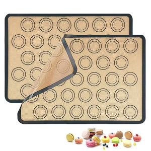 Tapete de Silicona para Hornear de Grado Alimenticio, Reutilizable, Ecológico, Apto para Lavavajillas y Horno, 42x33cm, para Galletas, Macarrones, Pasteles y Pan - Product Image 1