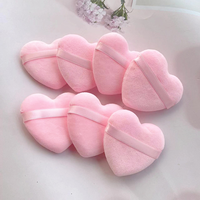 Vente en gros de houppettes de maquillage roses personnalisées avec votre logo, houppettes cosmétiques noires avec logo personnalisé pour poudre