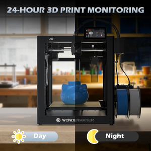 Imprimante 3D FDM CoreXY haute vitesse WonderMaker <span class=keywords><strong>ZR</strong></span> 300*300*300mm avec volume d'impression multi-couleurs, contrôle par application et caméra intelligente - Product Image 6
