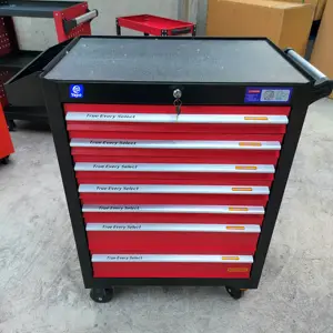 Tool Cabinet Set With Metal Drawers Movable Tool Cart Stainless Steel Workshop Tool Cabinet