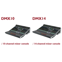 Console de mixage série DMX 6.10.14.18.22, 2 entrées mono, 2 entrées stéréo, chaque interrupteur d'alimentation fantôme 48V indépendant.