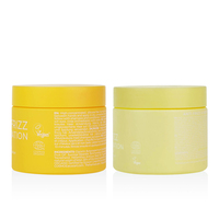 Pot de crème en plastique jaune populaire de 20ml 30ml 50ml 100ml emballage cosmétique personnalisé pot en plastique avec bouchon en plastique et boîte