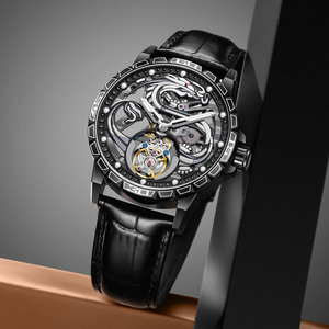 Montres mécaniques personnalisées avec logo du zodiaque chinois, montres de luxe en acier inoxydable saphir, dragon ajouré, <span class=keywords><strong>montre</strong></span> tourbillon pour <span class=keywords><strong>homme</strong></span> - Product Image 6