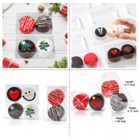 Transparent Transparent Bonbons Chocolat Simple Double Biscuits Donut Macaron Alimentaire Petite Boîte En Plastique Avec Film Protecteur
