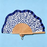 Kipas Tangan Lipat Kayu dengan Logo Custom untuk Pernikahan, Acara, Hadiah, Dekorasi, Terjangkau, Portabel, Langsung dari Pabrik