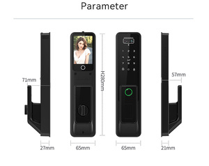 Mặt Thông Minh Ổ Khóa Với Mặt Palm Tĩnh Mạch Wifi Tuya Ứng Dụng Điều Khiển Với Máy Ảnh Và Màn Hình Tự Động Thông Minh Khóa Vân Tay - Product Image 3