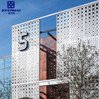 Panneaux muraux décoratifs en aluminium paramétrique 3D ondulé Keenhai pour façade de bâtiments de bureaux à usage extérieur
