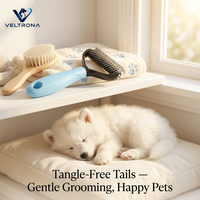 Peigne démêlant double face pour animaux de compagnie, râteau pour sous-四rêches de chiens et chats, outil anti-chute de poils, lames incurvées en acier inoxydable, poignée ergonomique pour démêler les nœuds