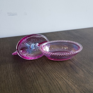 Vaso Portacaramelle <span class=keywords><strong>in</strong></span> <span class=keywords><strong>Vetro</strong></span> Iridescente Premium Classico a Forma di Gallina per Carnevale, Contenitore Ecologico per Decorazioni Casa e <span class=keywords><strong>Cucina</strong></span> - Product Image 6