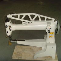 Machine à coudre industrielle robuste à cylindre simple pour la réparation de chaussures, idéale pour les patchs et les tissus.