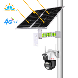 80W Panel 40AH Battery 444WH Solar <strong>Camera</strong> Outdoor SIM Card Solar <strong>Closed</strong> <strong>Circuit</strong> TV PTZ 2MP+2MP 4G Solar <strong>Security</strong> - Product Image 3