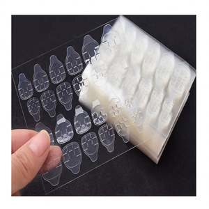 24 pièces/feuilles de colle en gel imperméable, autocollants transparents double face, autocollants pour <span class=keywords><strong>faux</strong></span> <span class=keywords><strong>ongles</strong></span>, extensions d'<span class=keywords><strong>ongles</strong></span>, bandes adhésives - Product Image 1