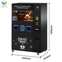 VFresh CE 인증 셀프 서비스 머신 신선한 원두 그라인더 내장 아이스 메이커 사무실용 신선한 원두 커피 자판기