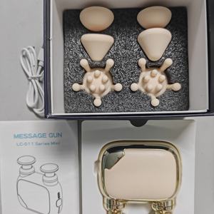 Mini masseur multi-têtes pour le corps et le visage, massage musculaire profond, double moteur sans balais, avec marque privée - Product Image 1