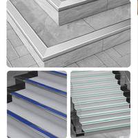 Profilé de protection antidérapant en aluminium en forme de L pour marches d'escalier, bordure de sécurité pour la maison, l'hôtel, l'hôpital, les escaliers, fourniture d'usine