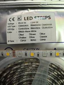 Dc12v SMD5050 60LED RGB RGBW rgbww RGB + CCT IP65 không thấm nước LED linh hoạt dải đèn - Product Image 3