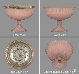 Cuenco de Cristal con Pedestal Estilo Vintage, Elegante Centro de Mesa Decorativo con Base, Plato para Servir Frutas, Decoración para Mesa de Boda y Hogar, Vajilla - Product Image 2