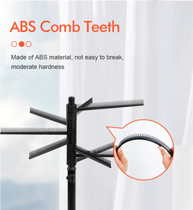 QM Portable PVC Hair Salon <b>Wig</b> Support Stand Hair <b>Braiding</b> Rotating Accessory Storage Rack - Product Image 5