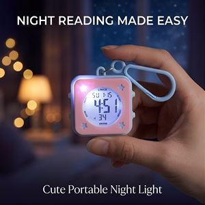 Lindo Reloj de Llavero Digital LED, Reloj de Bolsillo Luminoso a Prueba de Agua con Alarma, Temporizador y Cronómetro para Niños - Product Image 1