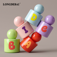Flacon de parfum rond coloré personnalisé 30ml 50ml 100ml, flacon de parfum opaque ludique avec logo alphabet personnalisé et bouchon à bille
