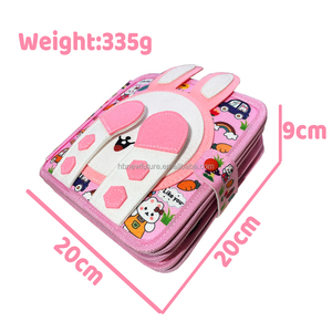 Jouets de voyage pour tout-petits <span class=keywords><strong>livre</strong></span> d'activités silencieux éducatif avec <span class=keywords><strong>livre</strong></span> occupé de lapin de compétences de vie pour les tout-petits - Product Image 2