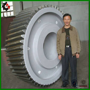 Engrenage droit de grande taille fourni par l'usine, en acier forgé non standard, pour l'entraînement des fours rotatifs dans les machines minières et cimentières - Product Image 1