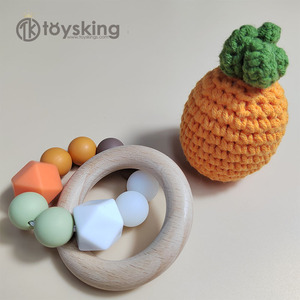 Nuevo diseño de regalos de Pascua para bebés, juego de ganchillo, <span class=keywords><strong>Amigurumi</strong></span>, zanahoria, juguete suave, pulsera de silicona, sonajero de madera, mordedores para bebés Etsy - Product Image 4