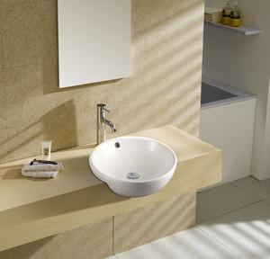 Factory Supplier Modern Geometrical Countertop Wash Basin Sink Hand Bathroom White Ceramic <b>Wall</b> Hung Basin for Hotel - Product Image 4
