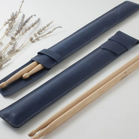 Sac à baguettes de batterie en cuir PU personnalisé, étui portable pour baguettes, accessoire d'instrument de percussion, pochette pour baguettes
