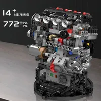 Mould King 10234 MOC City Sports Car Engine Assembly Model Kits Bricks Christmas Gift for Adults 772pcs Building Blocks Setes