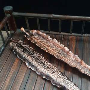 ที่ใส่ธูปไม้กฤษณาแบบก้าน รูปทรงใบไม้ ดีไซน์หรูหรา งานศิลปะสมัยใหม่ สไตล์โบราณ สำหรับใช้ในบ้านเพื่อการบำบัดด้วยกลิ่นหอม - Product Image 2