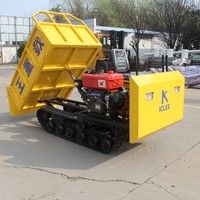 LIVRAISON GRATUITE Mini tombereau automatique manuel hydraulique diesel, transporteur multifonctionnel, tombereau à chenilles