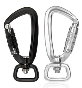 Mosqueton en alliage d'aluminium 7075 de haute qualité 4KN, logo personnalisé, petite vis avec crochet pivotant pour l'industrie lourde et la laisse de chien - Product Image 5