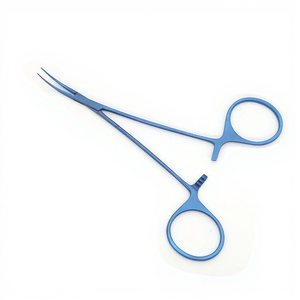 <span class=keywords><strong>Pinzas</strong></span> Hemostáticas <span class=keywords><strong>Kelly</strong></span> Recubiertas <span class=keywords><strong>de</strong></span> Plasma <span class=keywords><strong>de</strong></span> Titanio Azul, <span class=keywords><strong>Pinzas</strong></span> Curvas para Arterias para Procedimientos Quirúrgicos Dentales Veterinarios - Product Image 2