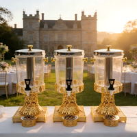 Distributeur de boissons 8L Royal Gold gaufré pour mariages, hôtels et services de restauration de petites entreprises – Serveur de jus de fruits, limonade et boissons froides