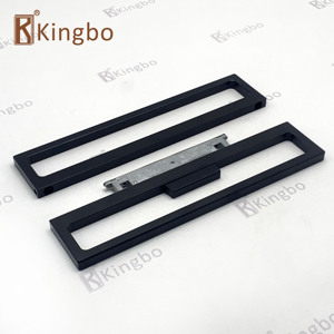 Màu Đen Đôi Móc Trượt Khóa Cho Nhôm Mỏng Khung Đôi Kính Trượt Cửa Phần Cứng Xử Lý - Product Image 2