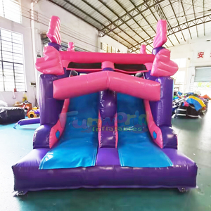 Castillo hinchable de unicornio commercial bounce house combo dual lane inflatable unicorn bouncer with slide - Product Image 2