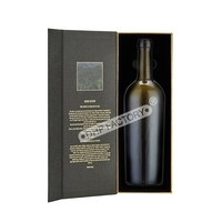 Boîte pliante magnétique de luxe personnalisée pour vin rouge avec emballage de bouteille de vin en papier rigide élégant et pliable avec doublure en éponge pour cadeaux