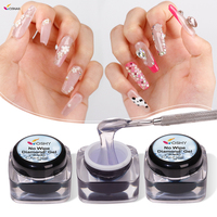 Gel UV dur 3D non-collant à base d'eau pour sculpture manuelle, gel de construction solide pour la sculpture des ongles, style français, végétalien, écologique, gel chrome pour nail art