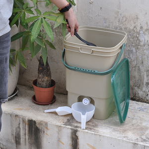 Bac à <span class=keywords><strong>compost</strong></span> de <span class=keywords><strong>cuisine</strong></span> <span class=keywords><strong>Bokashi</strong></span> biodégradable Structure debout en PP avec passoire de type pressoir pour le recyclage domestique - Product Image 6