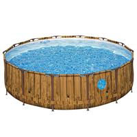 Großer PVC-Rundpool für den Außenbereich, oberirdisch, für Kinder und Erwachsene