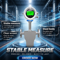Yunyi Coriolis Mass Flow Meter Low Pressure Drop 100kPa Max Multiple Outputs Pulse Analog Suitable for Batching Filling System