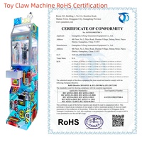 Игровой автомат Lifun Mega Mini Claw Machine (металл и пластик), с монетоприемником и купюроприемником, на английском языке, гарантия 1 год