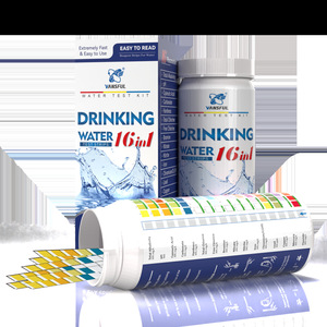 Tiras reactivas Vansful para análisis de agua potable 16 en 1, 100 tiras de grado profesional para agua del grifo y agua purificada - Product Image 3