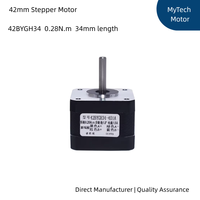 Motor paso a paso híbrido de 2 fases 42BYG34-401A, par de torsión 0.28N, mesa deslizante con husillo de acero, máquina de grabado, impresora 3D, longitud 34MM