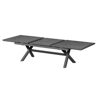 Nouveau design de meubles de restaurant table de patio extensible ensemble de salle à manger de jardin moderne et simple table à manger d'extérieur en métal avec chaises