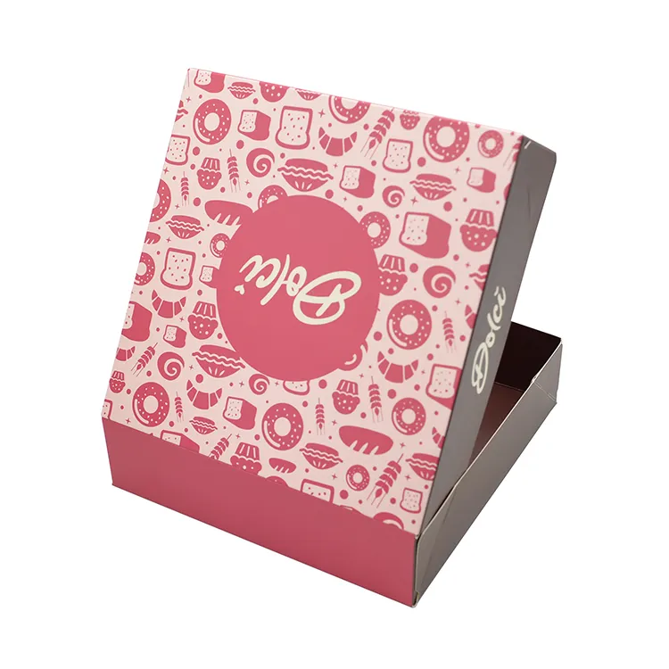 Kundendefiniertes Logo faltbare weiße Kartonbox für Dessert Gebäck Papierbox Luxus-Bäckerei-Schachtel für Mochi Donut Verpackung Donut-Schachteln
